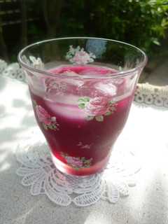 A picture of Red Shiso Juice.