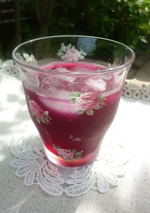 A picture of Red Shiso Juice.
