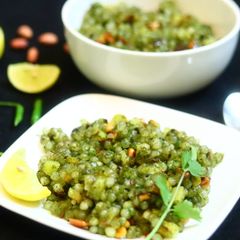 A picture of Hariyali sabudana khichdi.
