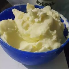 Homemade Butter from fresh milk cream A picture of Homemade Butter from fresh milk cream.