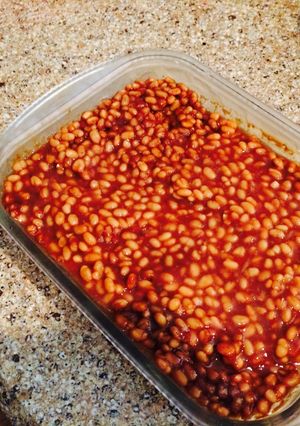 A picture of Steve's Baked Beans.