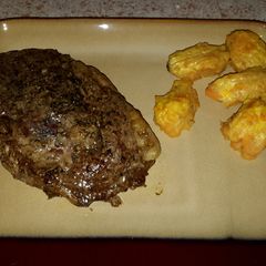 Pan Seared Bison Steaks A picture of Pan Seared Bison Steaks.