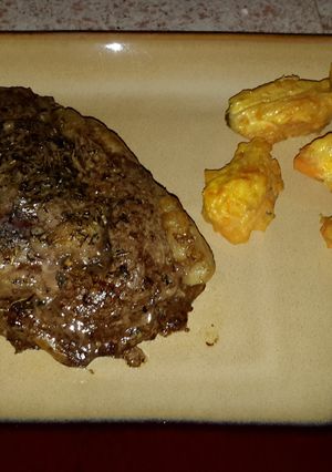 A picture of Pan Seared Bison Steaks.