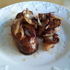 A picture of Fried Chinese Pork Stuffed Eggplant 🍆.