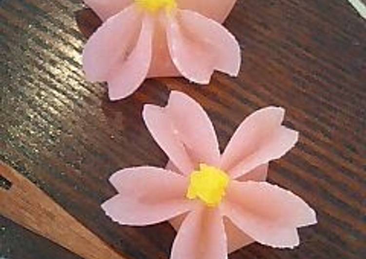 Recipe of Homemade Elegant Japanese Sweets (Jo-Namagashi) for Spring