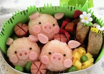 Easiest Way to Prepare Delicious Easy  Cute Charaben Piggy Bento