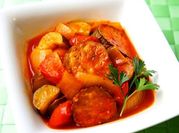 A picture of ratatouille with cheese