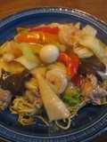 Authentic Chinese-Style Stir-Fried Noodles with Mixed Toppings (Chuka Han)