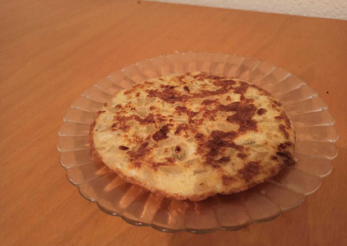 Primera mini tortilla de patatas o champiñones (BLW)