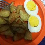 Baked Potato Wedges n boiled egg #DIET1000KALORI