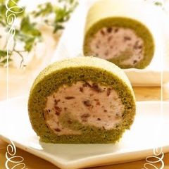 A picture of Moist Fluffy Green Tea Chiffon Swiss Roll.