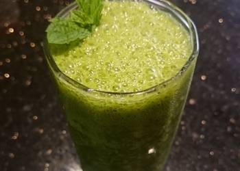 Fresh, Making Recipe Mint Matcha Green Smoothie Very Delicious