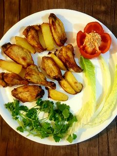 عکسی از دستور بال کبابی در آون توستر