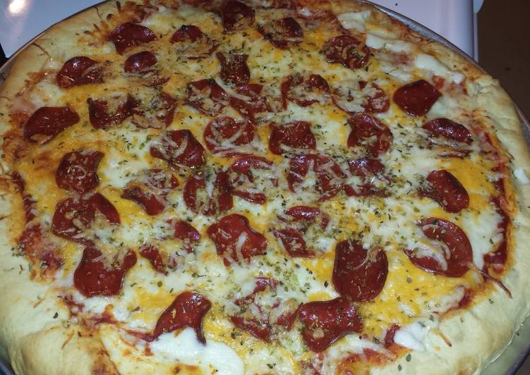 Recipe of Award-winning Gourmet Stuffed Crust Pizza