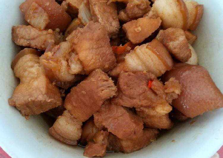 Resep Babi kecap (samcan) pedas enak simpel Lezat