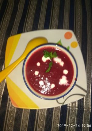 A picture of Beetroot soup.
