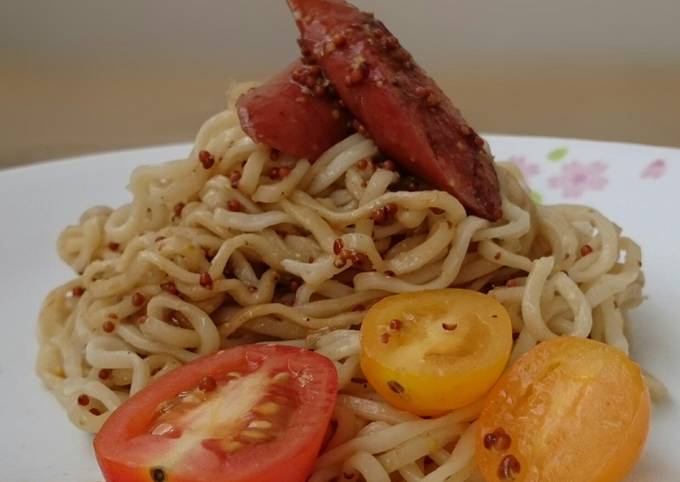 Ramen With Whole Grain Mustard Sauce