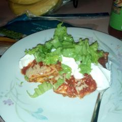 A picture of Mexican Lasagna.