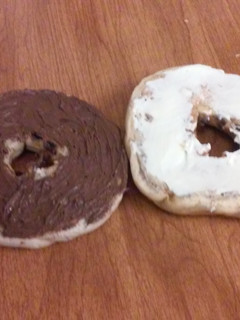 A picture of Nutella & Cream Cheese sandwich.