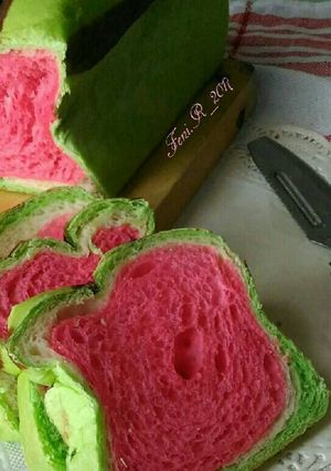 Foto resep Watermelon bread loaf 🍞