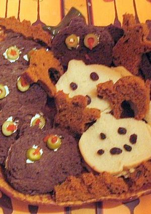 A picture of Halloween Finger Sandwiches.