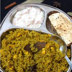 Hariyali Corn Pulav A picture of Hariyali Corn Pulav.