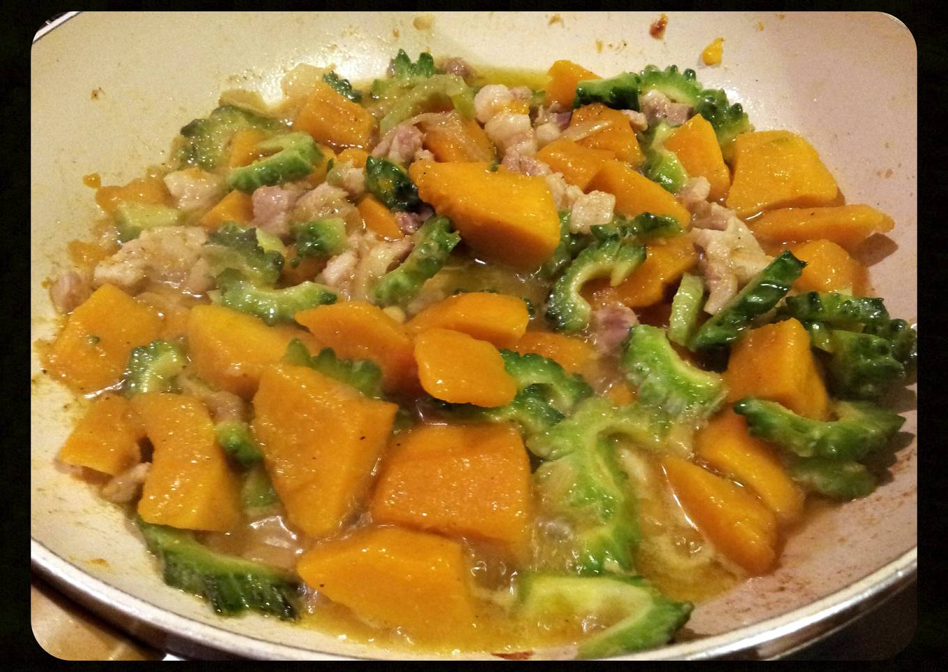 AMIEs "KALABASA (squash) with AMPALAYA"