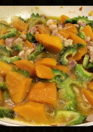 A picture of AMIEs "KALABASA (squash) with AMPALAYA".