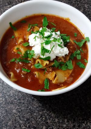 A picture of Lasagna Soup.