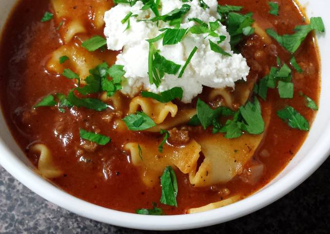 Simple Way to Make Fancy Lasagna Soup for Lunch Food