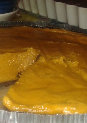 A picture of No Bake Marshmallow Pumpkin Pie.