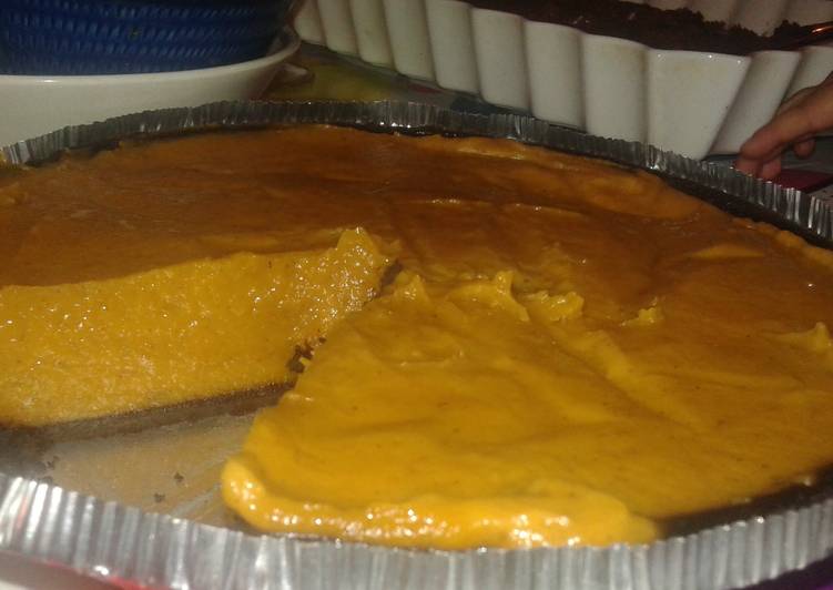 Simple Way to Make Homemade No Bake Marshmallow Pumpkin Pie