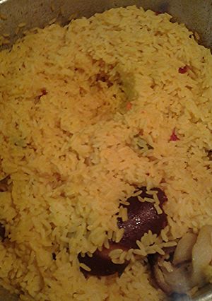 A picture of Arycas New Years rice.