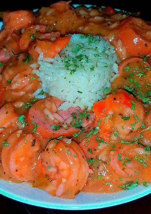A picture of Mike's Beginners Shrimp & Andulie Sausage Étouffée.