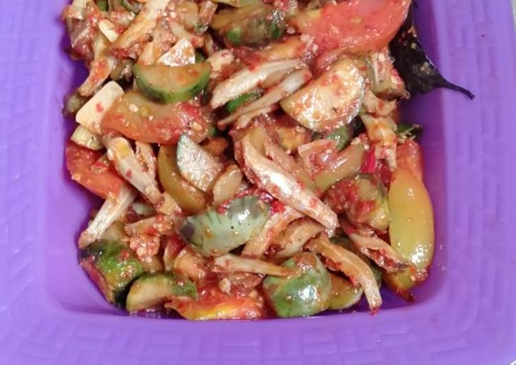 Balado Terong unyil dan Teri