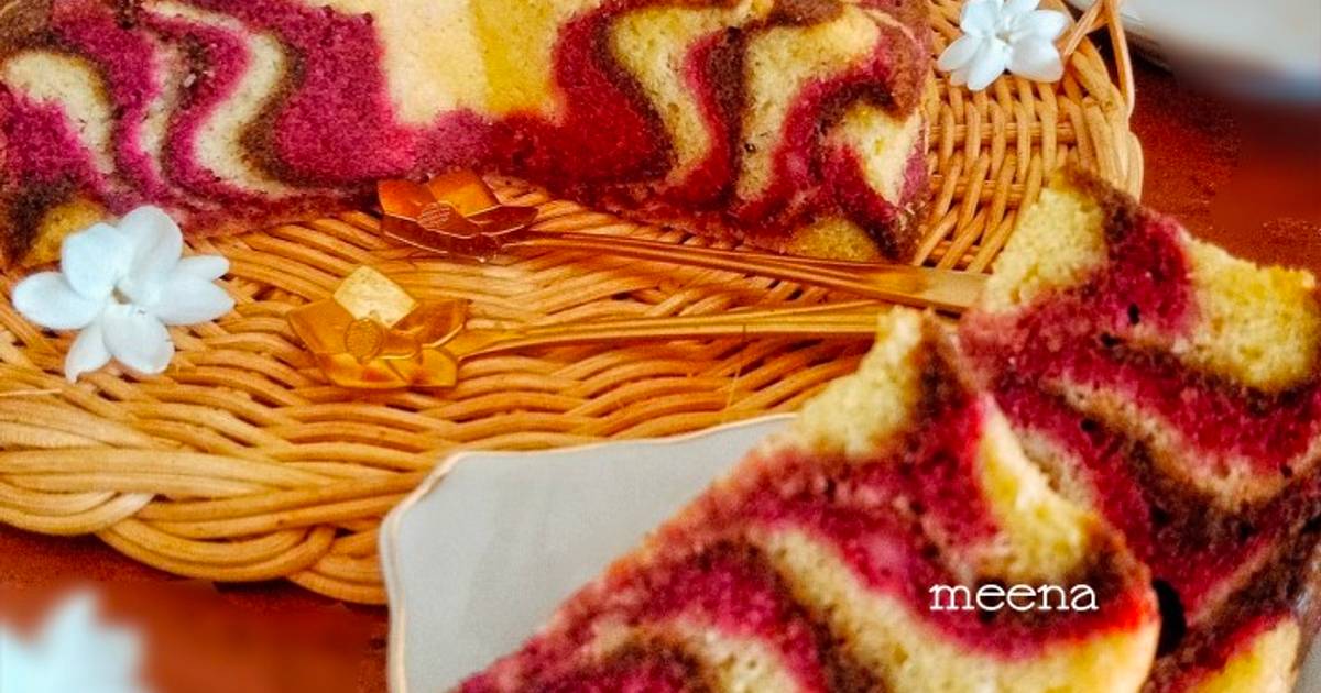 Resep Red velvet Zebra Butter Cake oleh Mena Andriana Cookpad