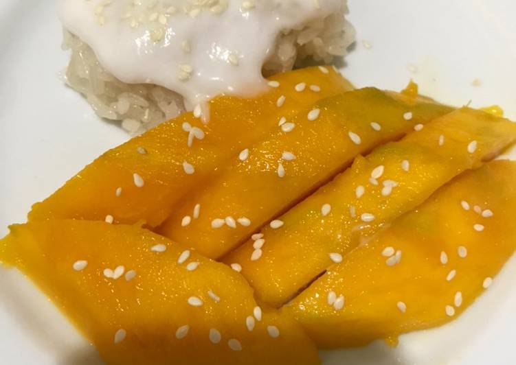 Cara menyajikan Mango sticky rice🥭  Cepat