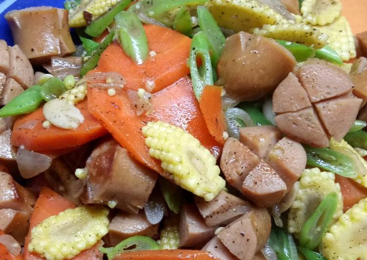 Resep Tumis sosis sayur lada hitam, Bikin Ngiler