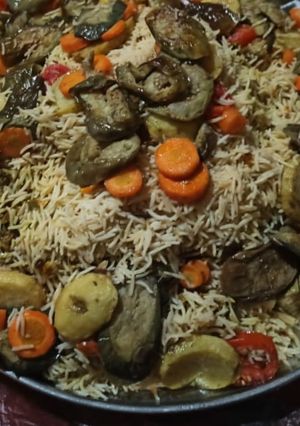 Foto resep Nasi Maqlubah Ayam (رز مقلوبة بالدجاج)
