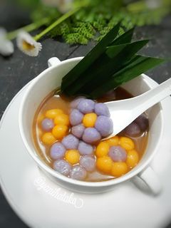 Foto resep Sticky Rice Ball Ubi Ungu dan Labu Kuning (135)