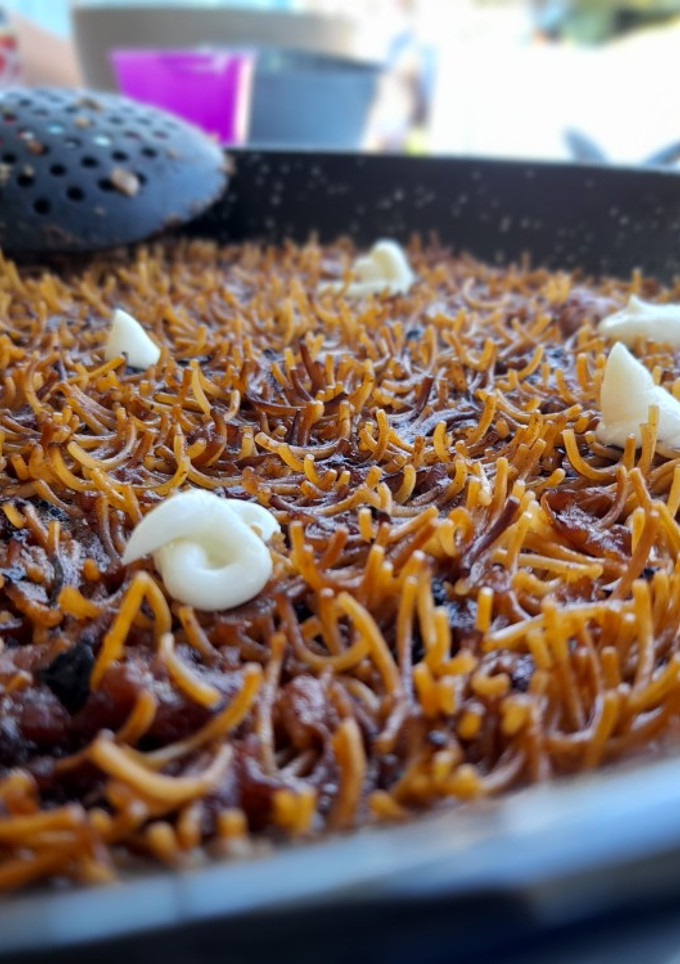 Una foto de Fideuá sin gluten (versión camping)