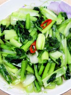 【厚生廚房】清炒油菜 的食譜成品照片