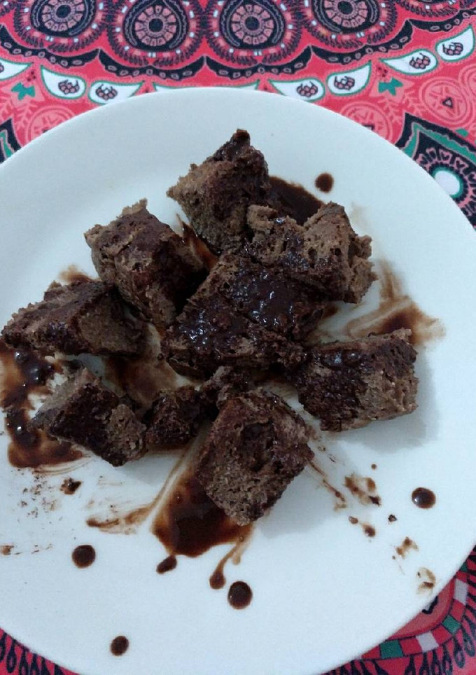 Una foto de Bizcocho chocolate y banana fit al microondas