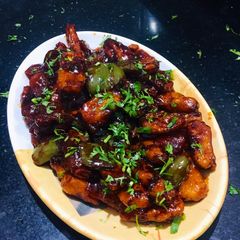 Baby corn Manchurian A picture of Baby corn Manchurian.