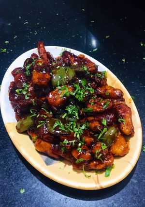 A picture of Baby corn Manchurian.