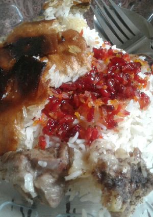 عکسی از دستور زرشک پلو با گوشت آبپز 😋😋