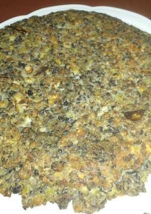 Una foto de Tortilla de arvejas y porotos