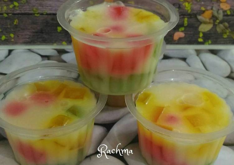 Resep Puding mozaik tape singkong Anti Gagal