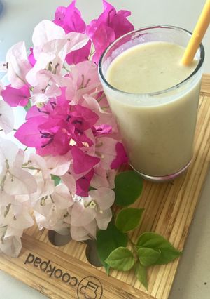 Hình của món Sữa đậu xanh hạt sen.