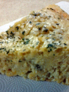 A picture of Sam's Green Chile Cheese Cornbread.